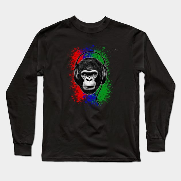 Chimp Long Sleeve T-Shirt by Jason DeWitt